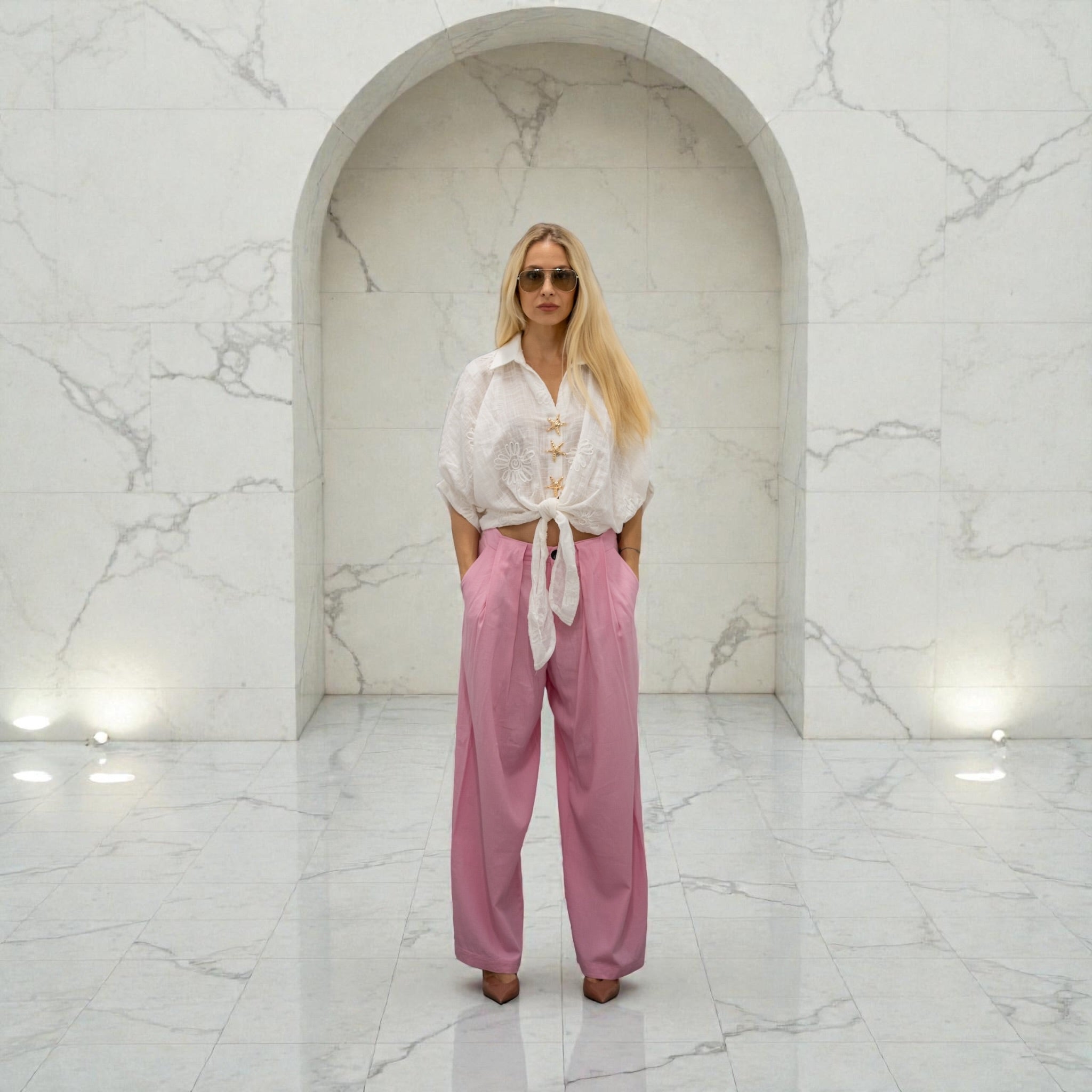 Bluse Riviera White 100 % Baumwolle
