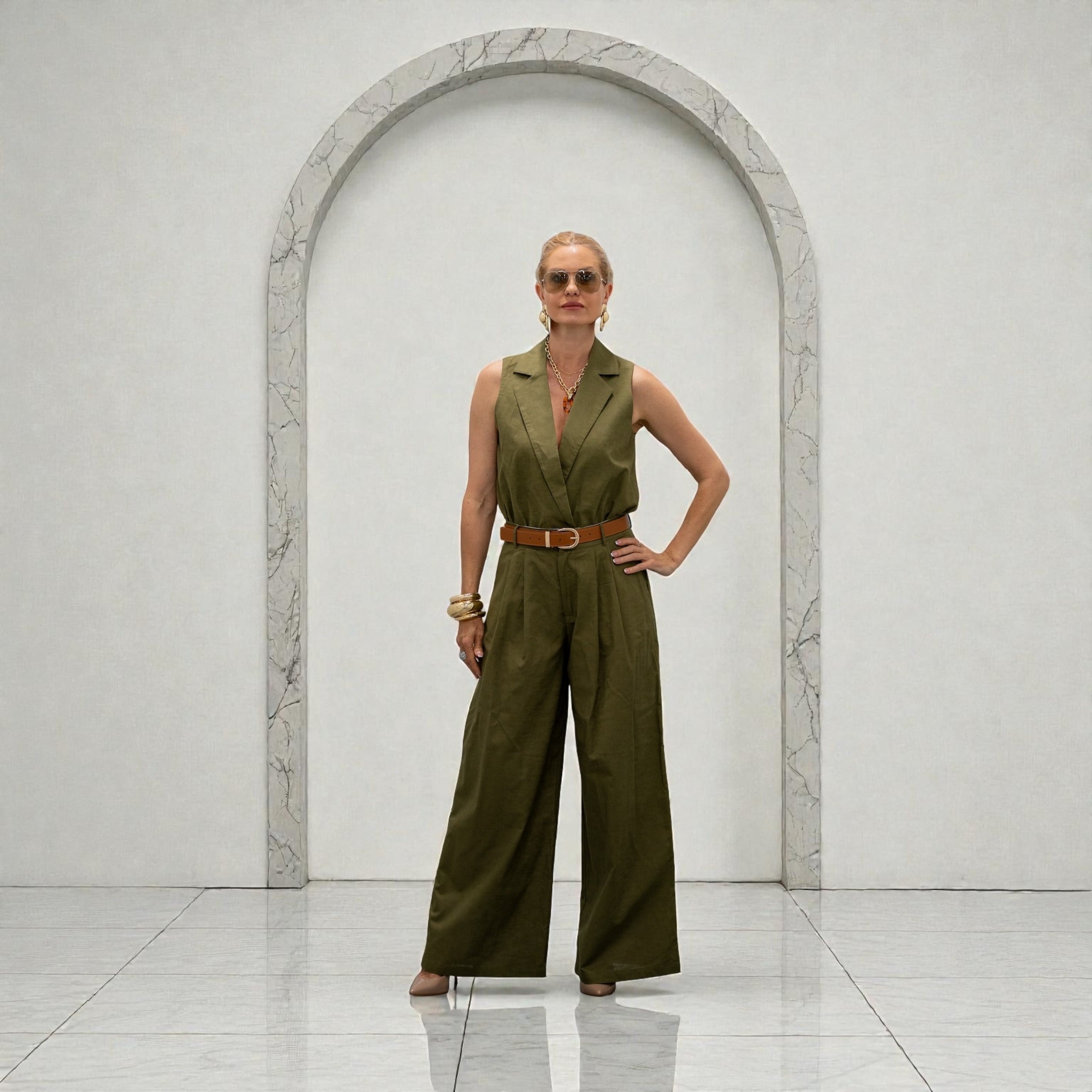 Olive Signature Dress mit Body