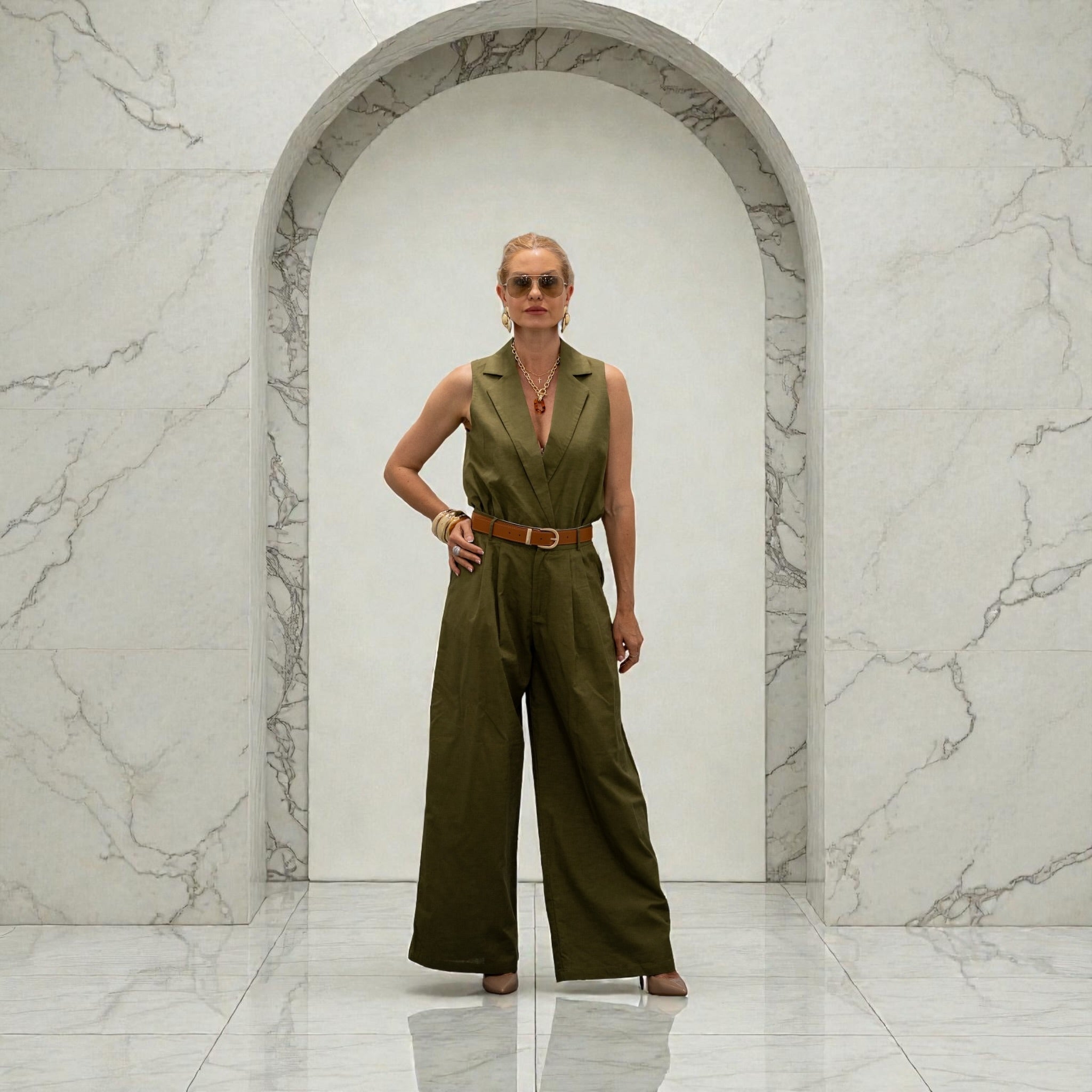 Olive Signature Dress mit Body