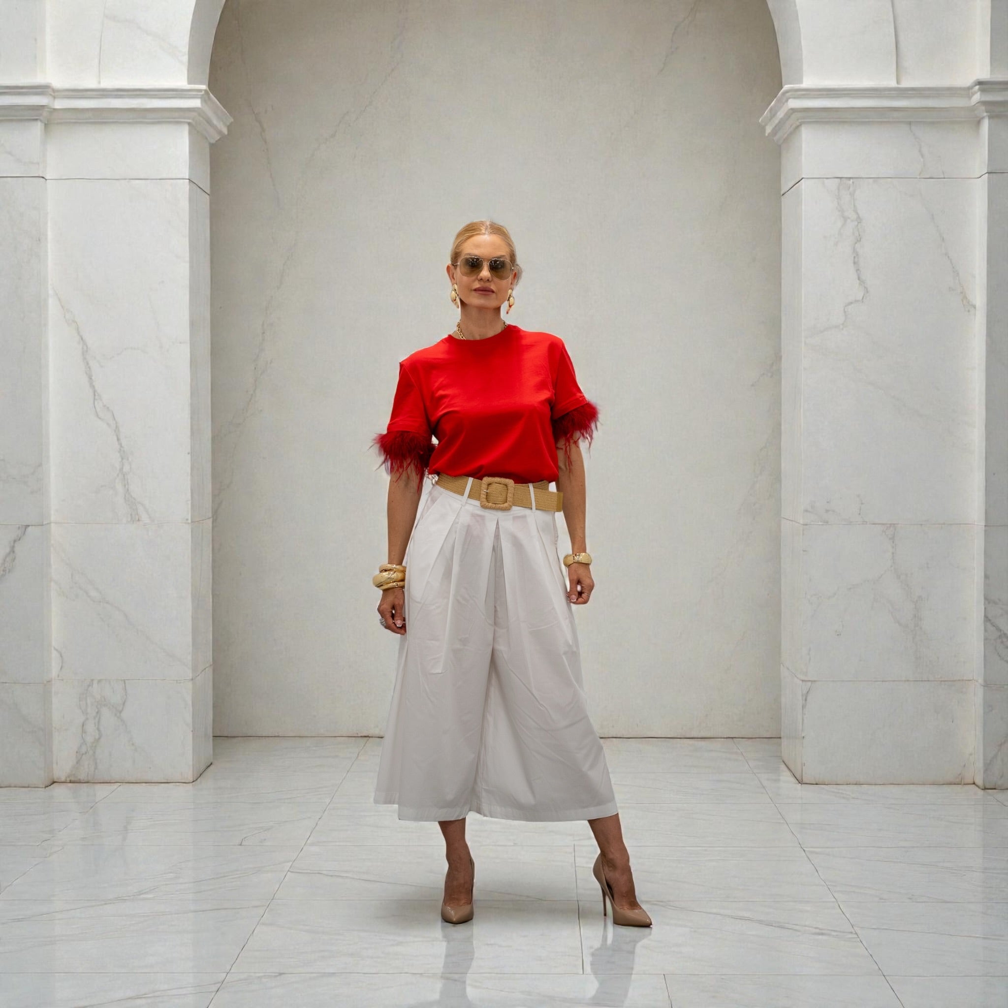 Paris Rouge Bermuda White